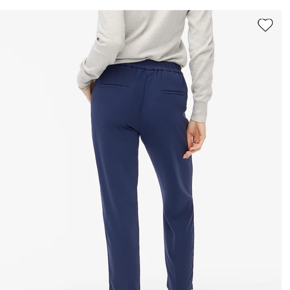 Navy JCrew Jaime ankle pant with elastic waist - Picture 3 of 6